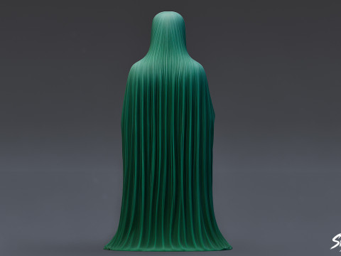 प्रार्थना करती हुई बैठी हुई भूत की मूर्ति 3D मॉडल