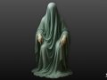 Ghost Statue Seated Throne 3D Model
