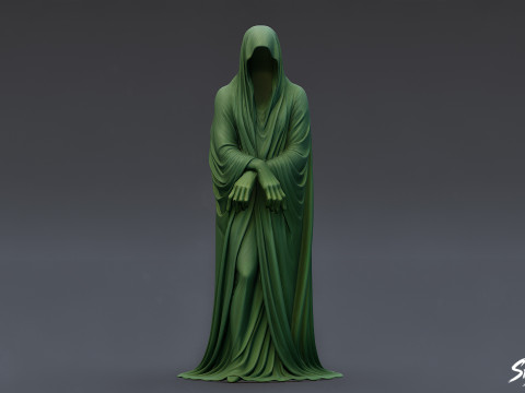 Статуя призрака, стоящая со скрещенными руками 3D Модель