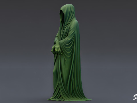 Статуя призрака, стоящая со скрещенными руками 3D Модель