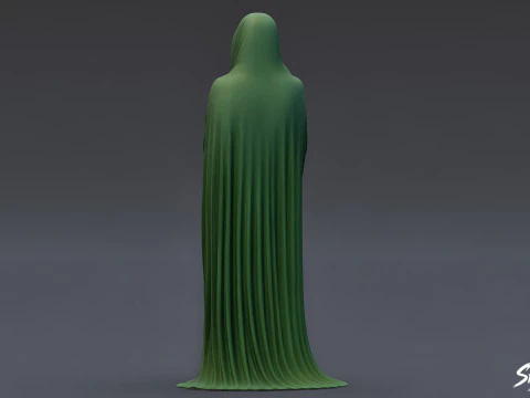 Ghost Statue Standing Arms Crossed 3D Model