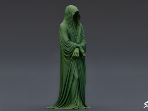 Статуя призрака, стоящая со скрещенными руками 3D Модель