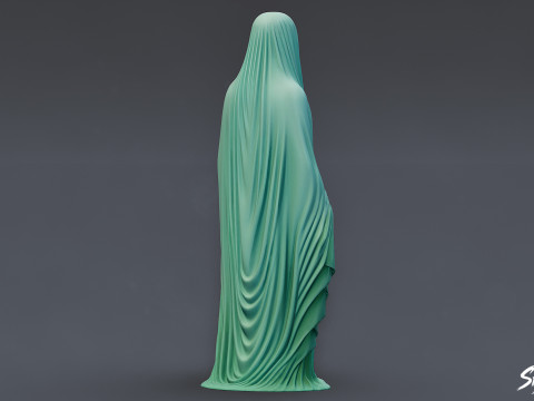 Statue Fantôme Debout Drapée Modèle 3D