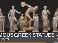 Famous Greek Statues Pack 3D Model