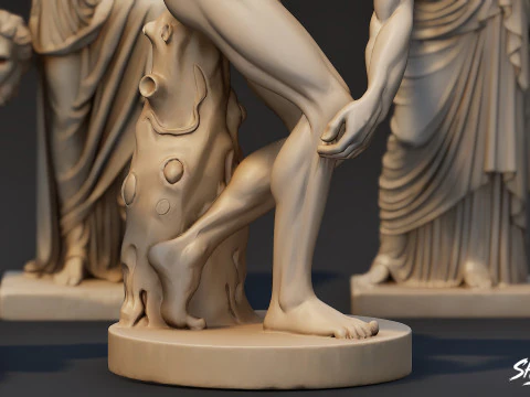 Famous Greek Statues Pack 3D Model