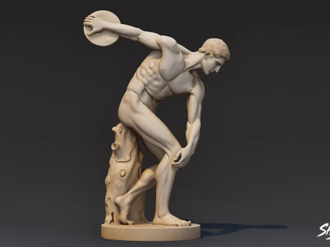 Famous Greek Statues Pack 3D Model