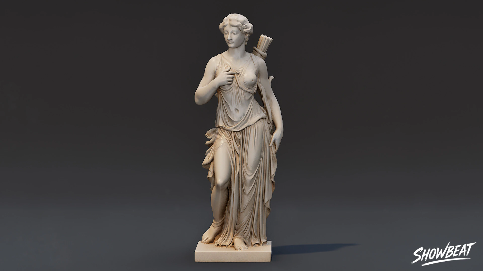 Artemis Statue 3D Model .c4d .max .obj .3ds .fbx .stl .blend 