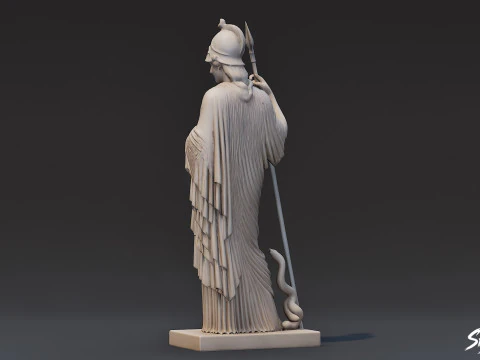 Athena Statue 3D Model