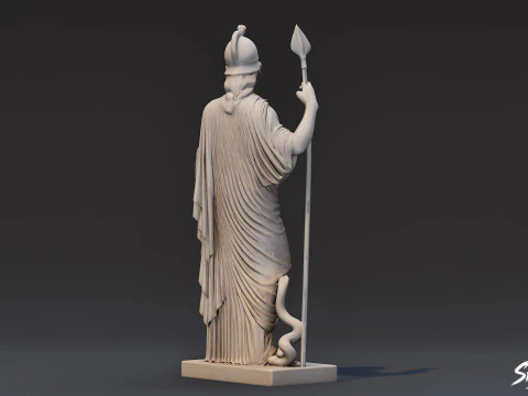Athena Statue 3D Model