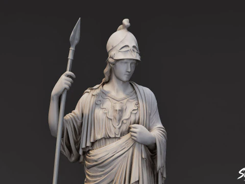 Athena Statue 3D Model