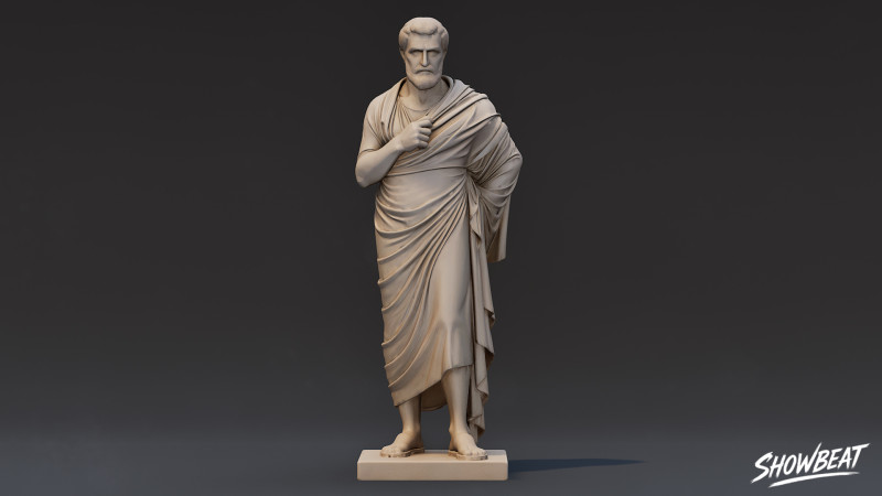 希腊哲学家雕像 3D 模型 .c4d .max .obj .3ds .fbx .stl .blend 