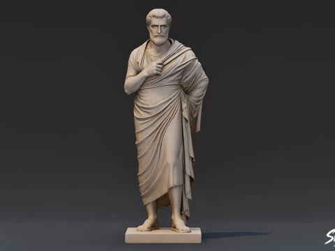 그리스 철학자 동상 3D 모델
