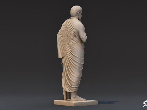 希腊哲学家雕像 3D 模型