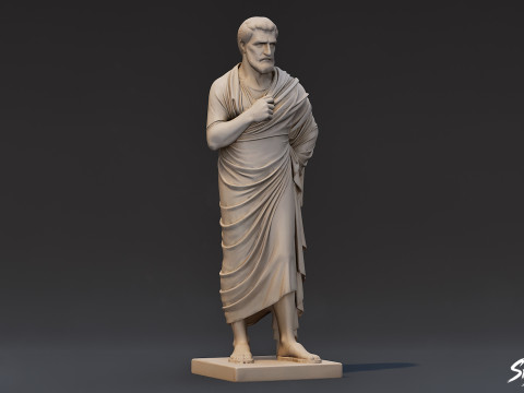 希腊哲学家雕像 3D 模型