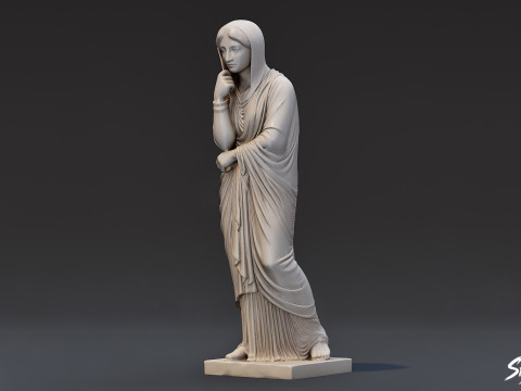 Statua di donna greca Modello 3D