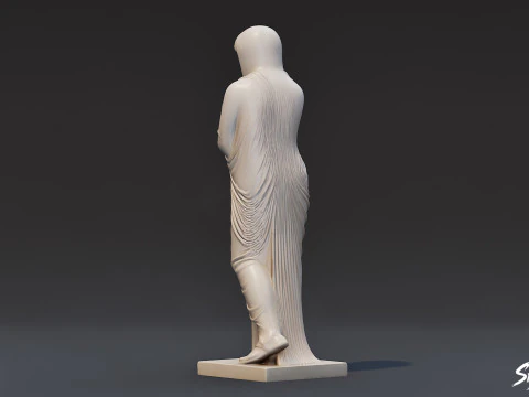 Greek Woman Statue 3D Model