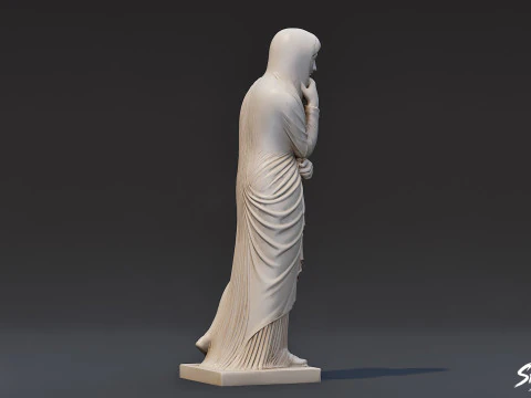 Greek Woman Statue 3D Model