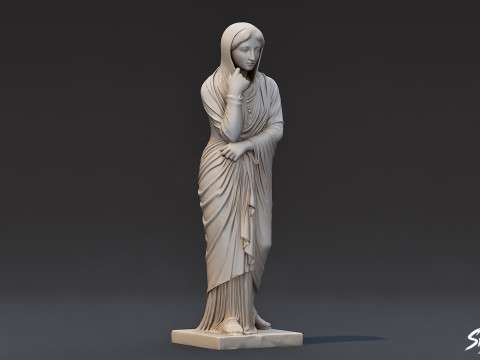 Statua di donna greca Modello 3D