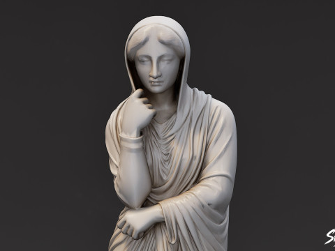 Statua di donna greca Modello 3D