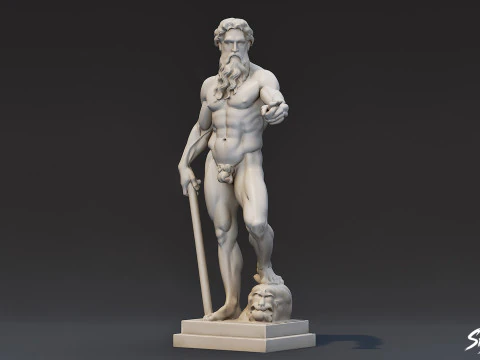 Heracles Statue 3D Model