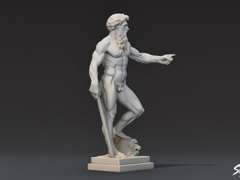 Heracles-standbeeld 3D Model