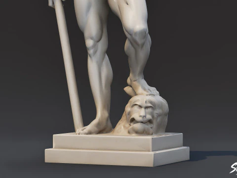 Heracles Statue 3D Model