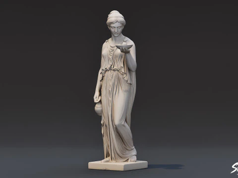 Hygieia Statue 3D Model