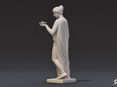 Estátua de Hígia Modelo 3D