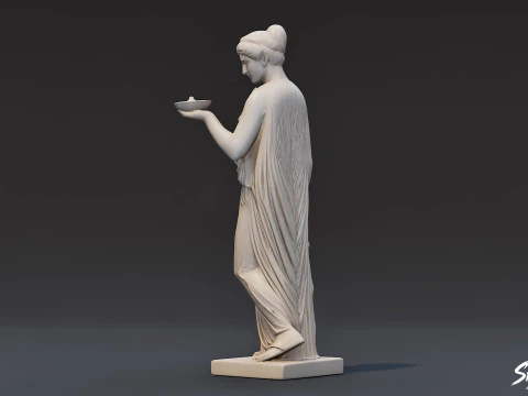 Hygieia Statue 3D Model