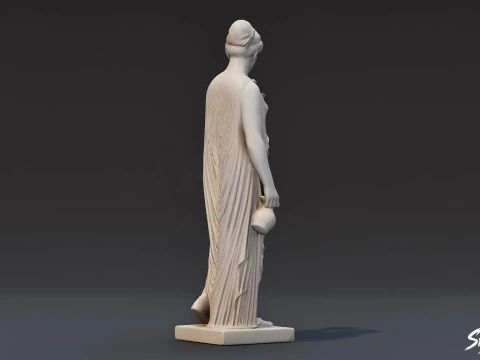 Hygieia Statue 3D Model