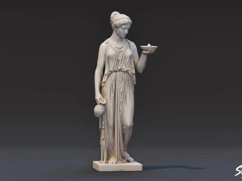 Hygieia Statue 3D Model