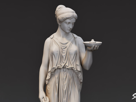 Estátua de Hígia Modelo 3D