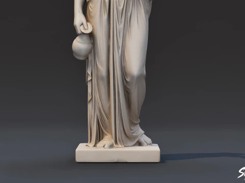 Hygieia Statue 3D Model