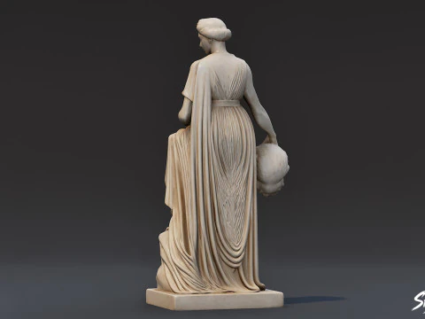 Melpomene Statue 3D Model