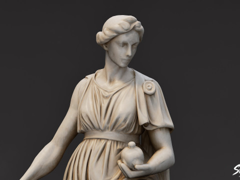 Melpomene Statue 3D Model