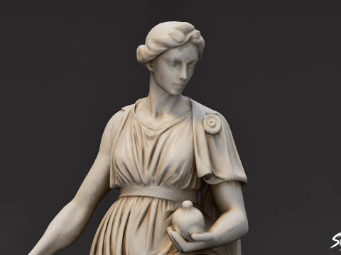 Melpomene Statue 3D Model