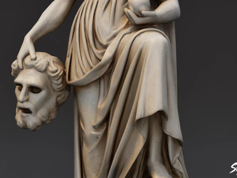 Melpomene Statue 3D Model