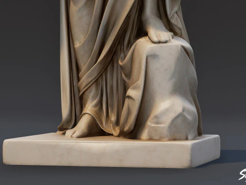 Melpomene Statue 3D Model