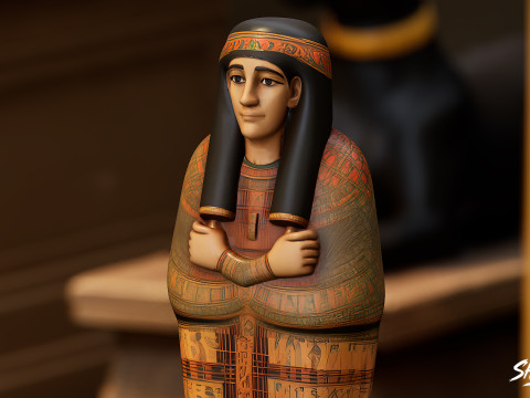 Mısır Kraliyet Efsanesi Heykel Paketi VOL1 3D Model