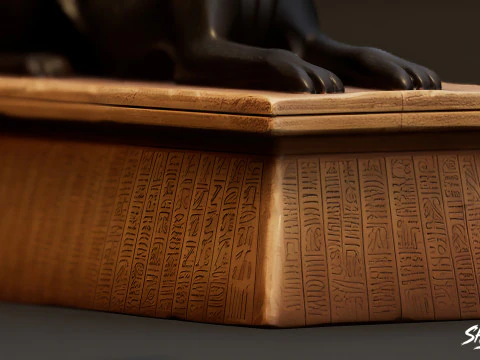 &Auml;gyptische k&ouml;nigliche Mythos-Statuenpackung VOL1 3D Modell