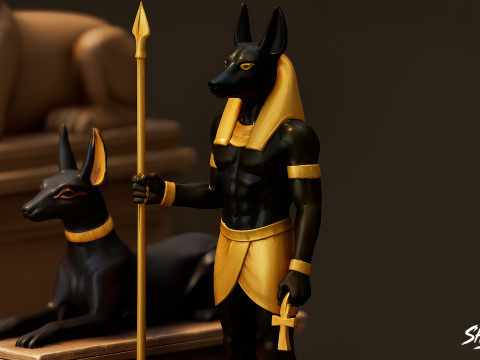 Mısır Kraliyet Efsanesi Heykel Paketi VOL1 3D Model