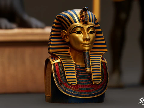 &Auml;gyptische k&ouml;nigliche Mythos-Statuenpackung VOL1 3D Modell