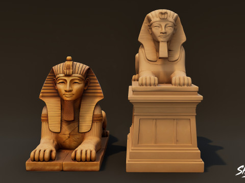 Mısır Kraliyet Efsanesi Heykel Paketi VOL1 3D Model