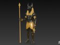 Egyptian Anubis God Statue 3D Model