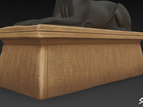 Ägyptische Anubis-Schakal-Statue 3D Modell