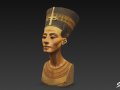 Egyptian Queen Nefertiti Bust 3D Model