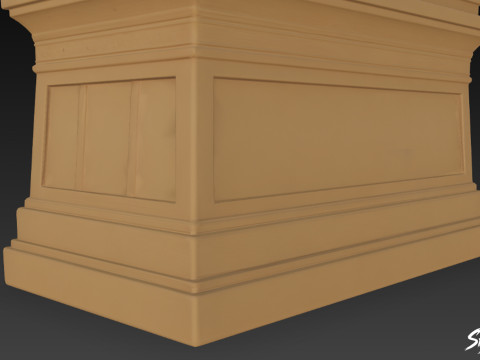 Statua della Sfinge egiziana sul piedistallo Modello 3D