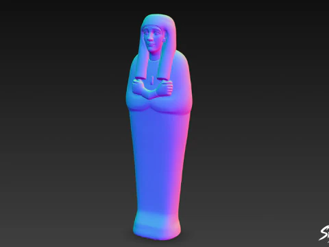 Egyptian Sarcophagus Statue 3D Model