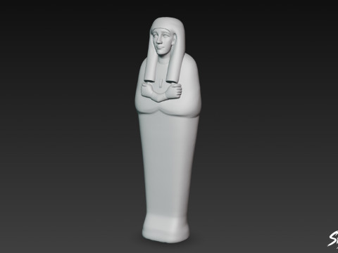 Posąg egipskiego sarkofagu Model 3D