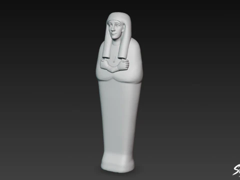 Egyptian Sarcophagus Statue 3D Model